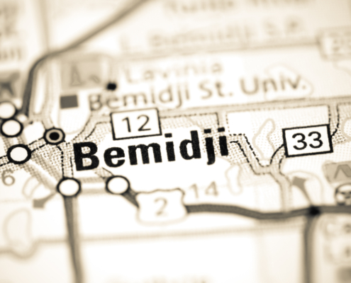 Bemidji.,Minnesota.,Usa,On,A,Map