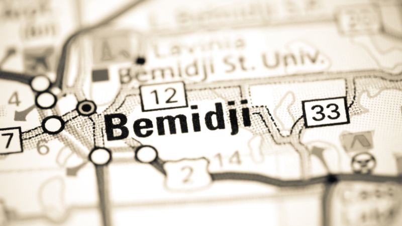 Bemidji.,Minnesota.,Usa,On,A,Map