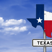 Texas,State,-,Road,Sign,Map