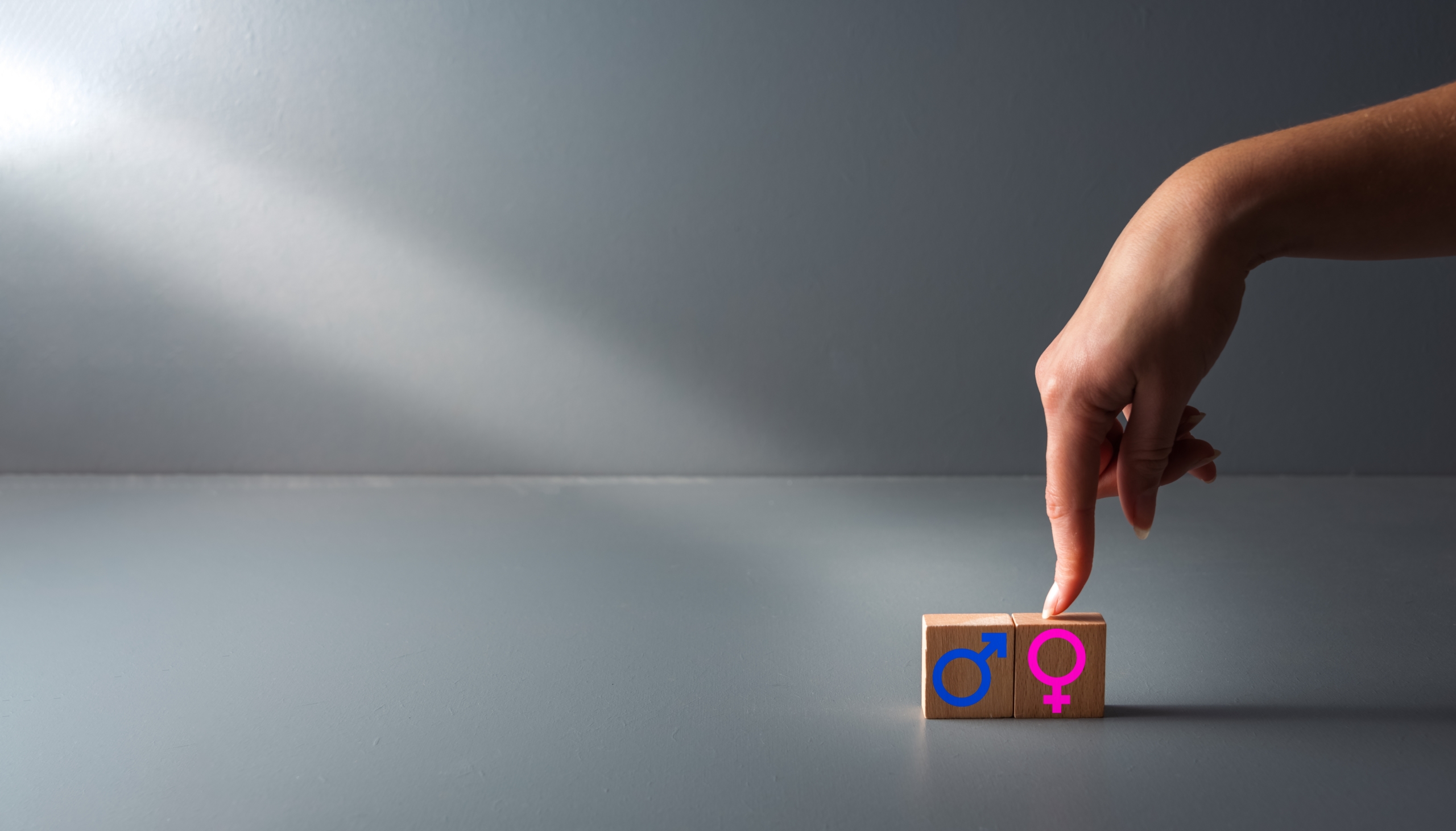 Hand,Pointing,At,Gender,Signs,,,Concept,Of,Gender,Confusion