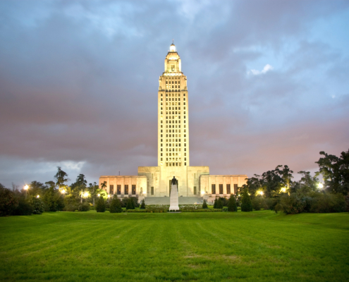Louisiana,State,Capitol,-,Evening,View,Of,The,State,Capitol