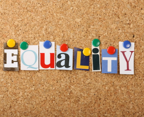 The,Word,Equality,In,Cut,Out,Magazine,Letters,Pinned,To