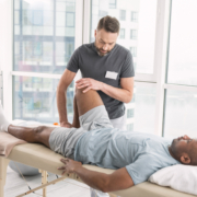 Rehabilitation,Therapy.,Professional,Male,Therapist,Working,In,The,Rehabilitation,Center