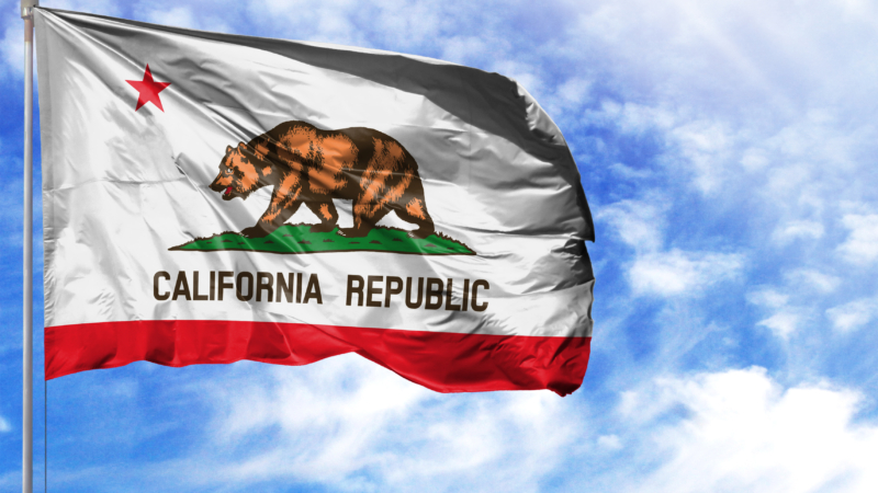 Flag,State,Of,California,On,A,Flagpole