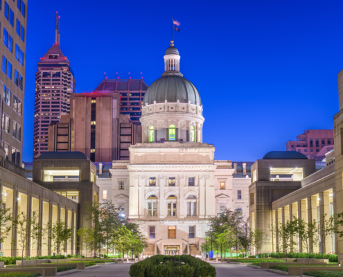 Indiana,State,Capitol,Building,In,Indianapolis,,Indiana,,Usa.