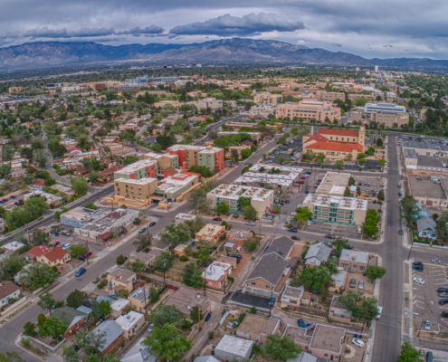 Aerial,View,Of,The,University,Of,New,Mexico
