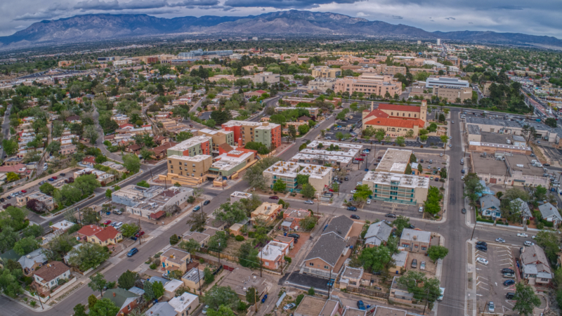 Aerial,View,Of,The,University,Of,New,Mexico
