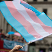 A,Transgender,Flag,Being,Waved,At,Lgbt,Gay,Pride,March