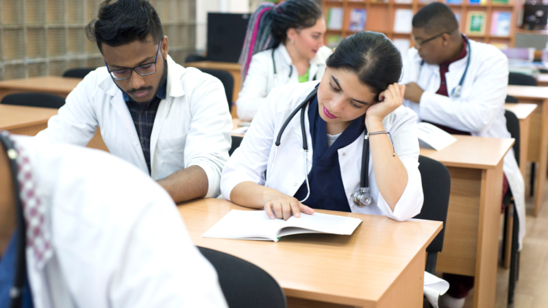 A,Group,Of,Young,Multiethnic,Races,,Medical,Students.,Read,Textbooks