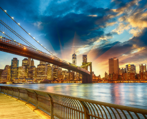 Manhattan,,New,York,City.,Spectacular,Sunset,City,View.