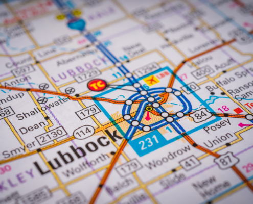 Lubbok,On,Usa,Travel,Map