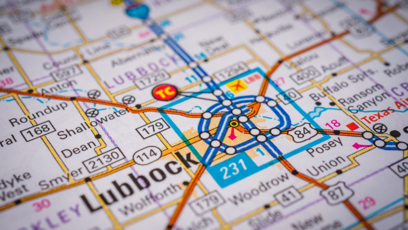 Lubbok,On,Usa,Travel,Map