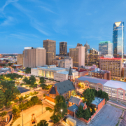 Oklahoma,City,,Oklahoma,,Usa,Downtown,Skyline,At,Twilight.