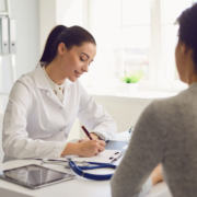 Woman,Patient,Visiting,Female,Doctor,At,Clinic,Office.,Medical,Work