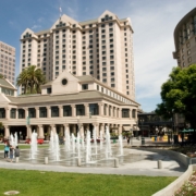Plaza,De,Cesar,Chavez,Is,A,Small,Park,In,Downtown