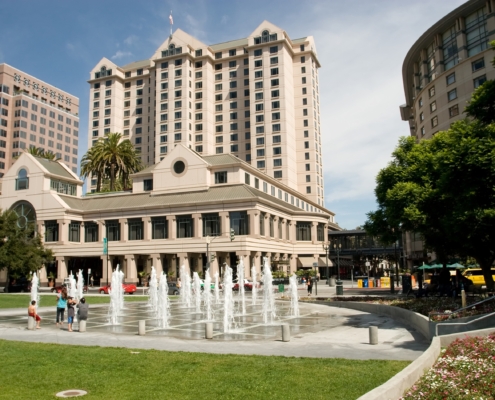 Plaza,De,Cesar,Chavez,Is,A,Small,Park,In,Downtown