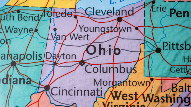 Ohio,State,On,The,Usa,Map