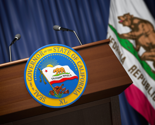 Press,Conference,Of,Governor,Of,The,State,Of,California,Concept.