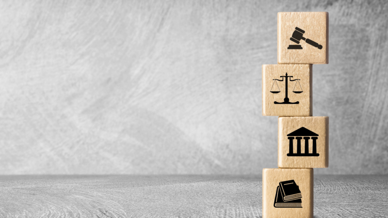 Wooden,Block,Cube,Shape,With,Icon,Law,Legal,Justice,On