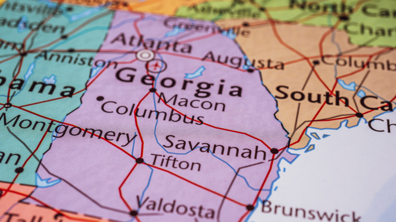 Georgia,On,The,Map,Of,Usa