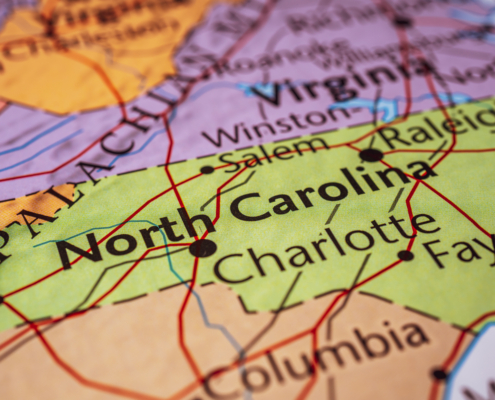 North,Carolina,On,The,Map,Of,Usa