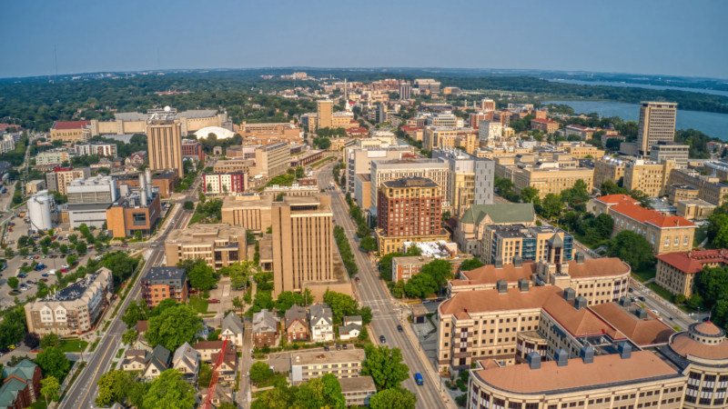Aerial,View,Of,A,Large,University,In,Madison,,Wisconsin