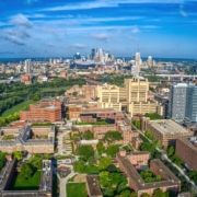 Aerial,View,Of,A,Large,Public,University,Near,Downtown,Minneapolis