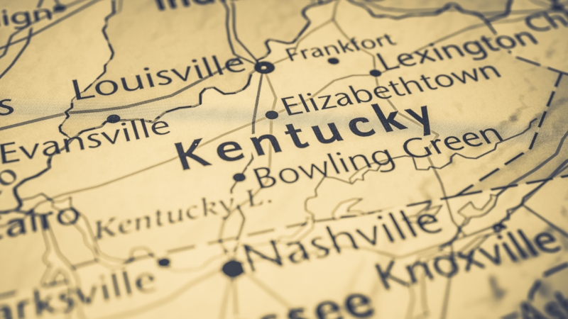 Kentucky,On,The,Usa,Map