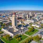 Aerial,View,Of,Lincoln,,Nebraska,In,Autumn