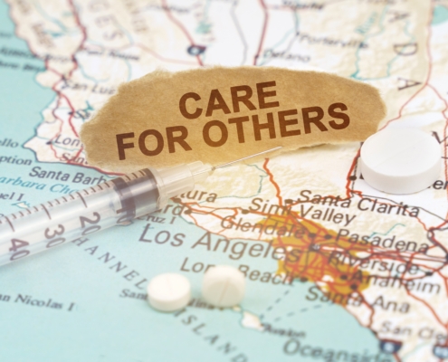 Medicine,And,Health,Concept.,On,A,Map,Of,California,Lies