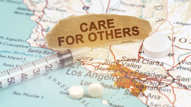 Medicine,And,Health,Concept.,On,A,Map,Of,California,Lies