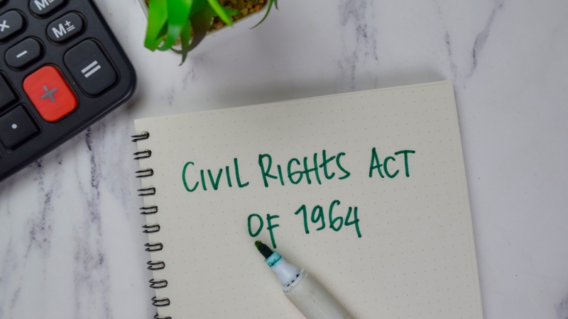 Civil,Rights,Act,Of,1964,Write,On,A,Book,Isolated