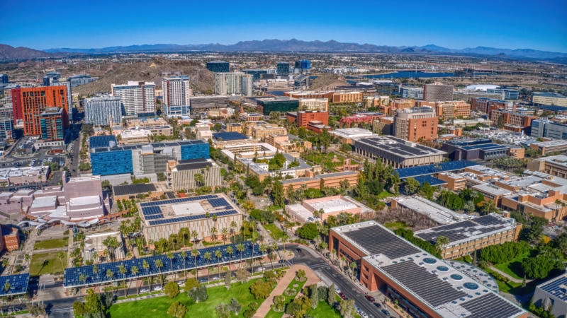 Aerial,View,Of,A,Large,Public,University,In,The,Phoenix