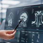 Medical,Hospital:,Neurologist,And,Neurosurgeon,Talk,,Use,Computer,,Analyse,Patient