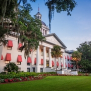 Tallahassee,,Florida,,Usa,With,The,Old,And,New,Capitol,Building