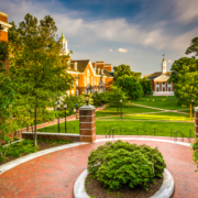 View,Of,Buildings,At,John,Hopkins,University,In,Baltimore,,Maryland.