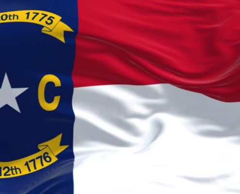 North,Carolina,State,Flag,Waving.,North,Carolina,Is,A,State