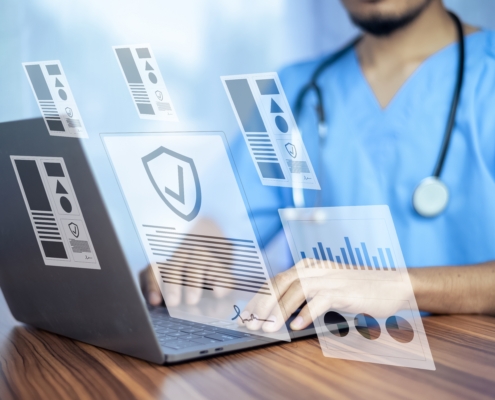 Doctor,Using,Computer,Document,Management,System,(dms),,Online,Documentation,Database