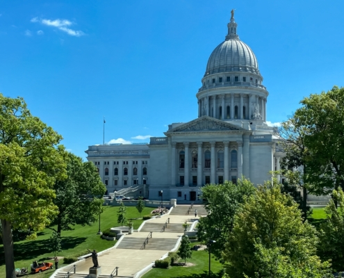 Downtown,Madison,Wisconsin,State,Capitol,Building
