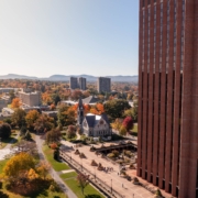 An,Aerial,Shot,Of,The,University,Of,Massachusetts,Amherst,Campus