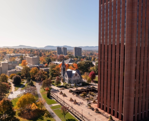 An,Aerial,Shot,Of,The,University,Of,Massachusetts,Amherst,Campus