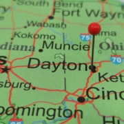 Map,Of,Dayton,,A,City,In,Montgomery,County,,Ohio.