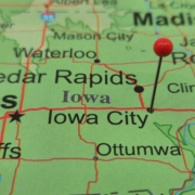 Map,Of,Iowa,City,In,Johnson,County,,Iowa.