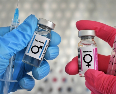 Transgender,Hormone,Therapy,Injections,Concept,-,Vials,Of,Testosterone,Male