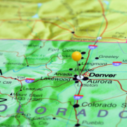 Denver,Pinned,On,A,Map,Of,Usa