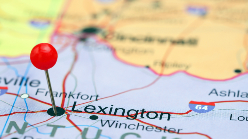 Lexington,Pinned,On,A,Map,Of,Usa