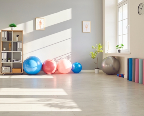 Empty,Room,Or,Office,Space,Designed,For,Rehabilitation,With,Various