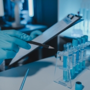 A,Scientist,Is,Working,In,Laboratory,And,Taking,Note,Of