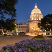Twilight,View,Of,The,Historic,State,Capitol,Building,Of,Jackson,