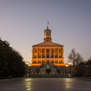 Tennessee,State,Capitol,At,Sunset.
